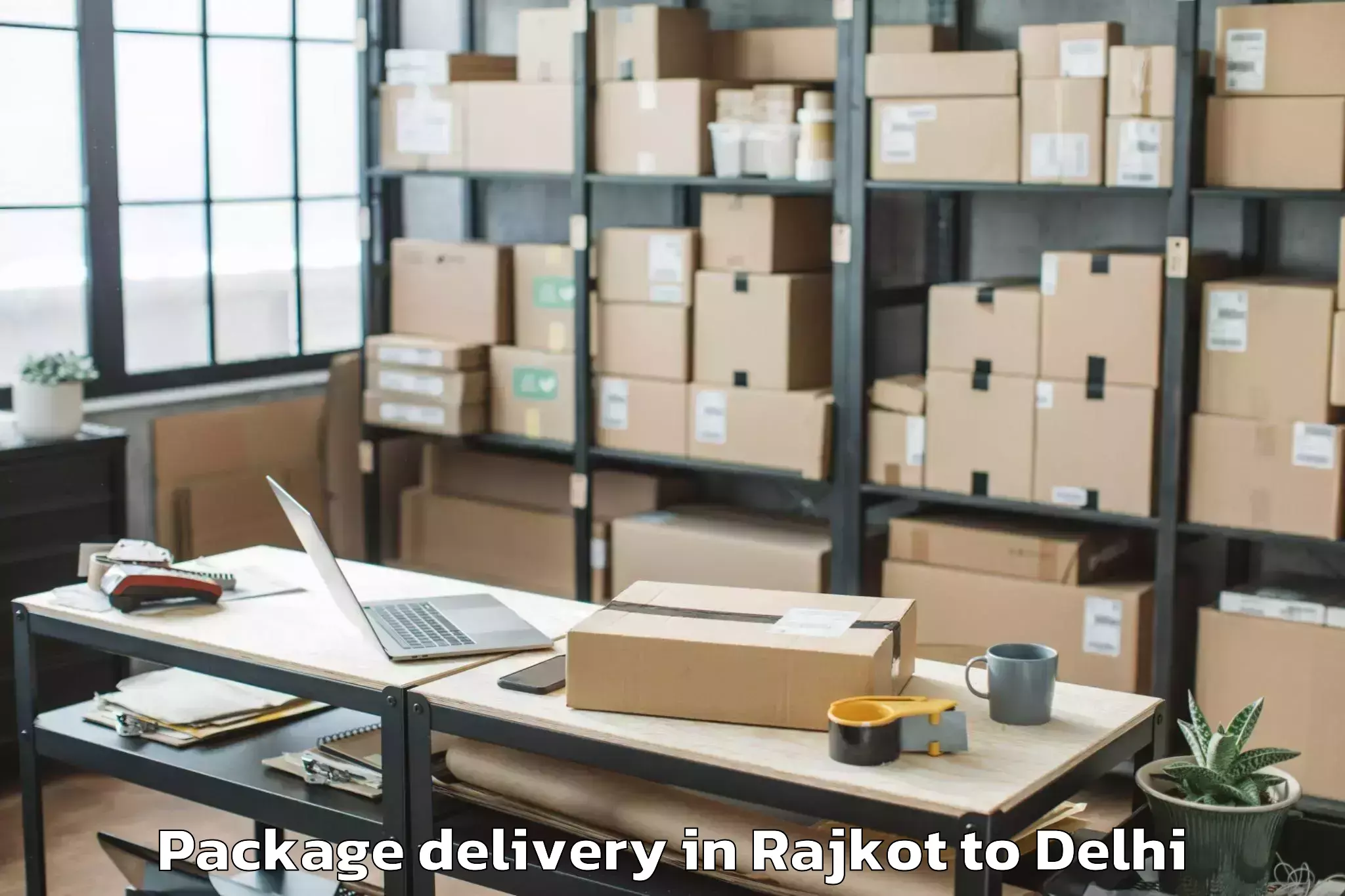 Top Rajkot to Ashok Vihar Package Delivery Available